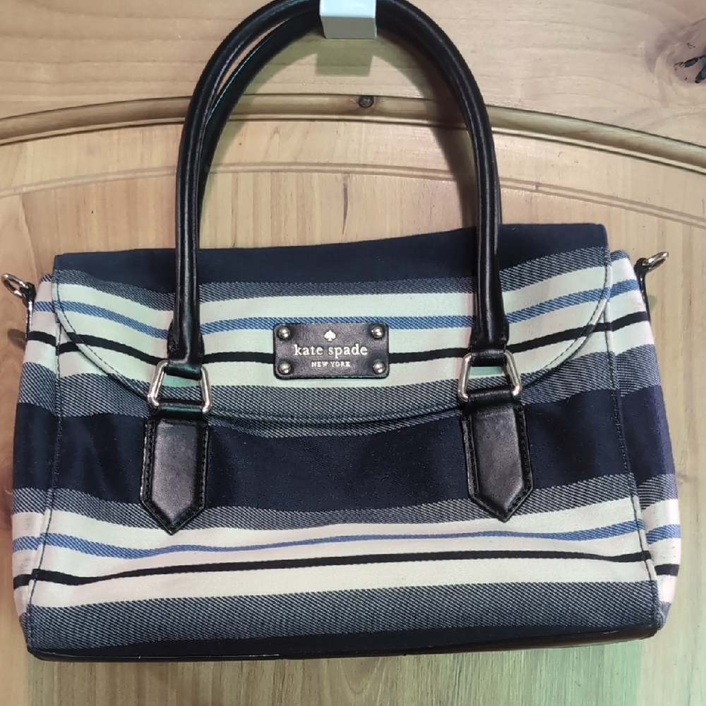 Kate Spade Navy and White Striped Bag